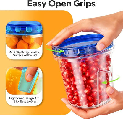 Freezer Storage Containers, Airtight Plastic Food Storage Containers - Image 4