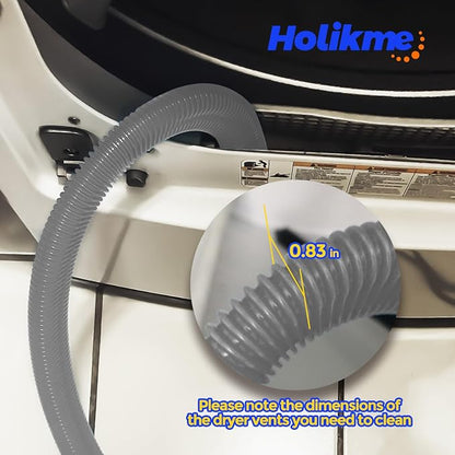 Holikme 2 Pieces Dryer Vent Cleaner Kit, Dryer Lint Vacuum Attachment and - Image 6