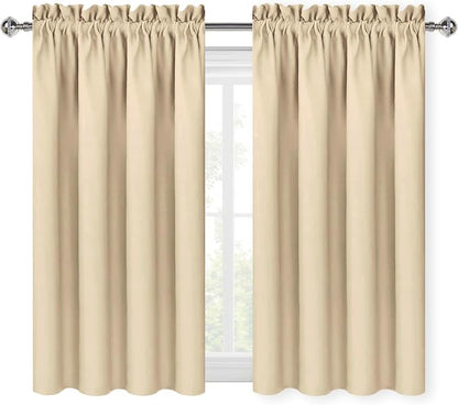 DWCN Beige Blackout Curtains for Bedroom – Rod Pocket Thermal Insulated Energy - Image 9