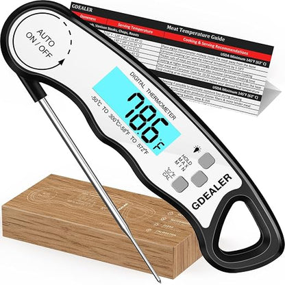 GDEALER Meat Thermometer Digital Instant Read Food Thermometer Waterproof by GDEALER
