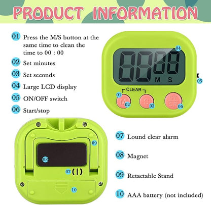 Xuhal 50 Pieces Digital Kitchen Timer Bulk, Small Magnetic Timers - Image 4
