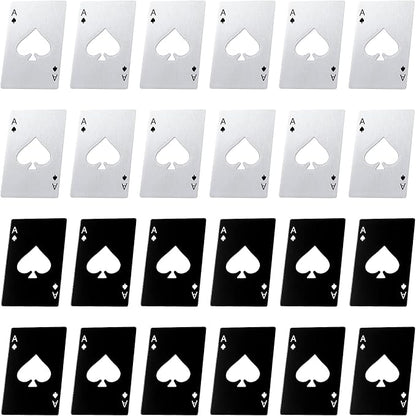 Chumia Poker Card Bottle Openers Stainless Steel Poker Card Beer Ace Bottle Cap by Chumia