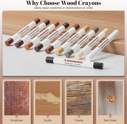 20 Colors Wood Filler Sticks Furniture Markers Touch up, Fill Putty Stick - Image 3