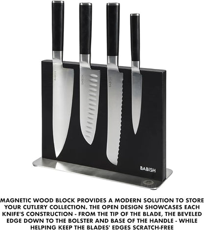 Babish 5-Piece Magnetic Forged Kitchen Knife Block Set – 1.4116 German Steel - Image 4