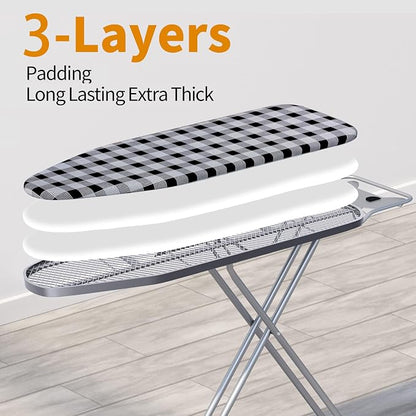 Ironing Board 13" X 43" W/Extra Thick Heavy Duty Padded Cover, Height Adjustable - Image 5