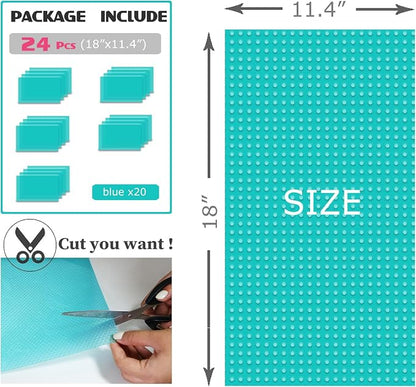 24Pcs Refrigerator Liners, Washable Fridge Liner Mats Covers Pads - Image 2