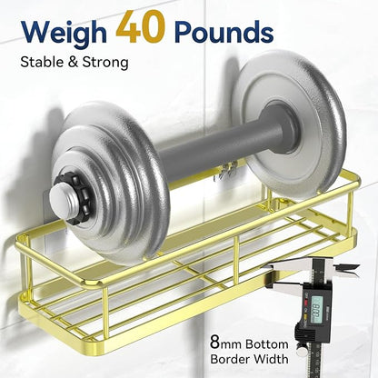 YASONIC Shower Caddy Adhesive, No Drill Bathroom Shower Organizers, - Image 4