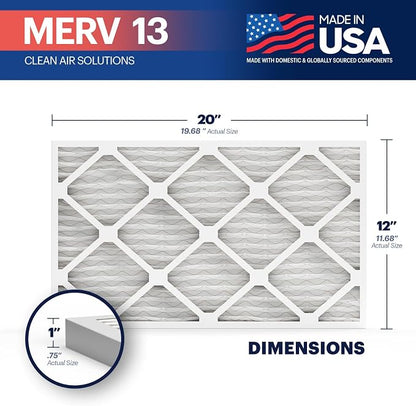 BNX TruFilter 12x20x1 Air Filter MERV 13 4-Pack) - Image 2