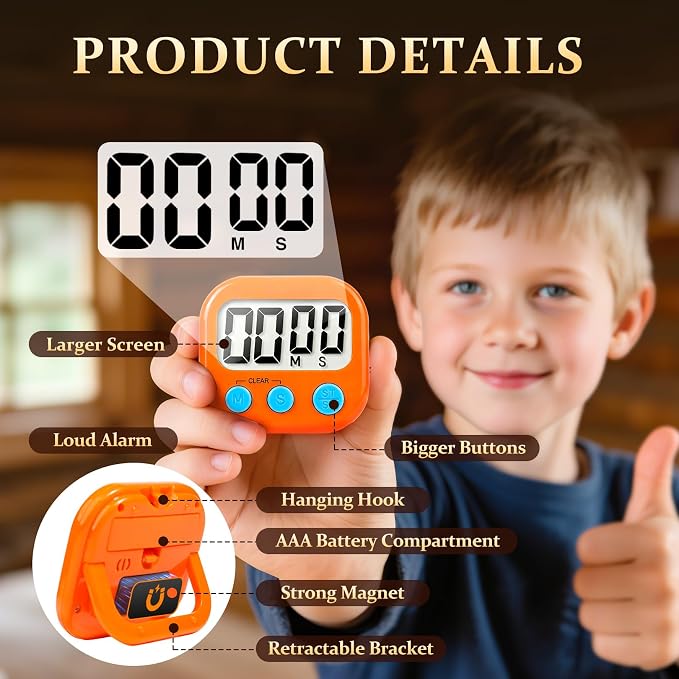 24 Pack Digital Kitchen Timer Small Classroom Timers - Image 5