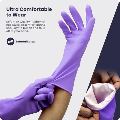 FMP Brands 3/6/12/60 Pairs Cleaning Gloves, Waterproof Rubber Gloves - Image 3