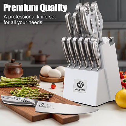 imarku® Knife Set, Japanese HC Stainless Steel 15 PCS Kitchen Knife Set - Image 7