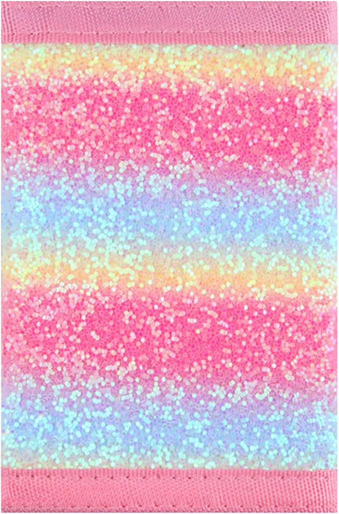 NEICY RFID Blocking Canvas Wallet for Men and Women - Camo Trifold Outdoor Sports Wallets with Magic Sticker for Teen Kids (Rainbow7)