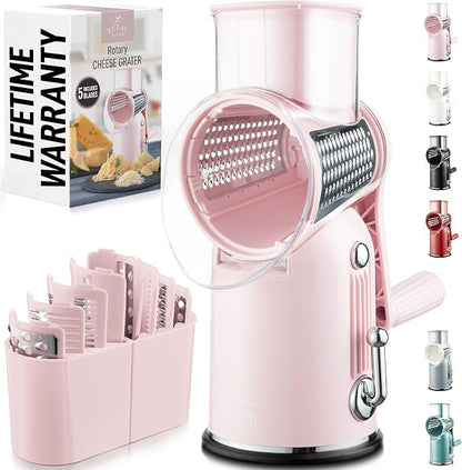 Zulay Kitchen Rotary Cheese Grater 5 Blade Cheese Shredder by ZulayKitchen