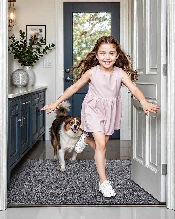 LUMI Indoor Door Mat 32"x48", Ultra Thin Low Profile Non-Slip Doormat - Image 5