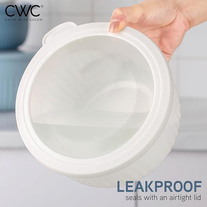 COOK WITH COLOR Prep Bowls with Lids- Wide and Deep Nesting Plastic Small - Image 5