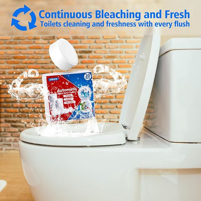 USKICH 20 Pack Toilet Bowl Cleaner Tablets, Long-Lasting Household Toilet - Image 2