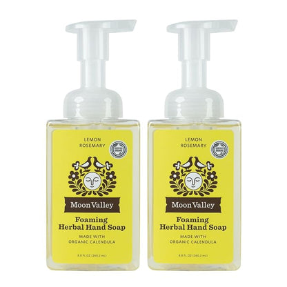 Moon Valley Herbal Foaming Hand Soap, Lemon Rosemary Two Pack, Recyclable Bottle by MoonValleyOrganics