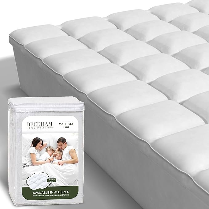 Beckham Hotel Collection California King Size Mattress Pad & Protector Hybrid by BeckhamHotelCollection