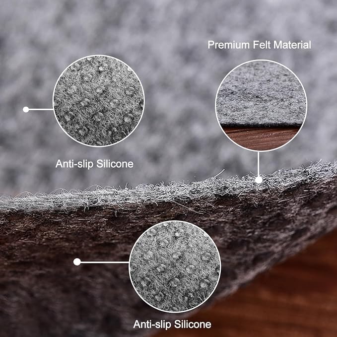 Ultra Strong Anti-Slip Thin Rug Felt Pad, Non Slip Grip Pads, Keep Your Rugs in - Image 3