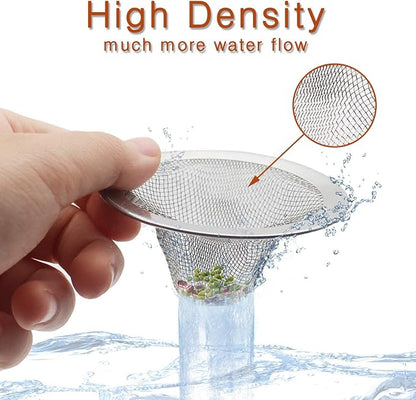 50pcs Heavy Duty Stainless Steel Slop Basket Filter Trap, 2.75" Top / 1" Mesh - Image 7