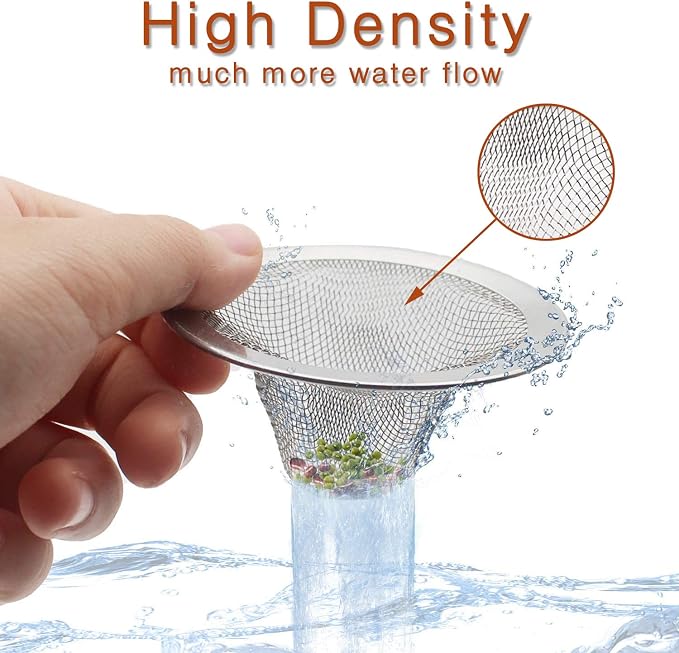 4pcs Heavy Duty Stainless Steel Slop Basket Filter Trap, 4.41" Top / 2.44" Mesh - Image 8