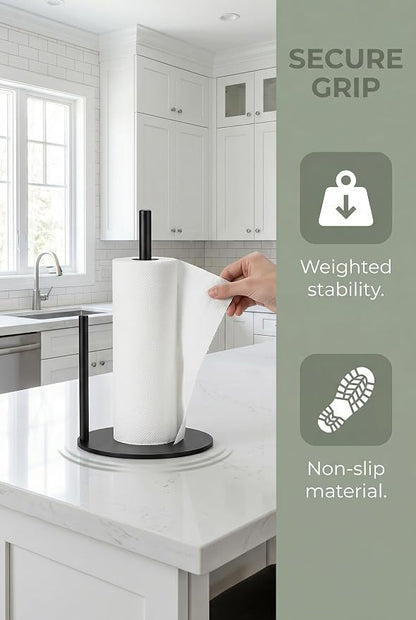 Paper Towel Holder, Stainless Steel Paper Towel Holder Countertop - Image 3