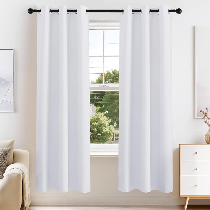 PONY DANCE Blackout Curtains for Bedroom 72 Inch Length 2 Panels Set, Privacy by PONYDANCE