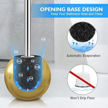 Toilet Brush and Holder 2 Pack, 304 Stainless Steel Toilet Brush - Image 5