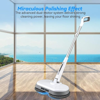 Cordless Electric Mop, Dual Motor Powerful Spin Mop 2600 mAh, Floor Polisher - Image 3