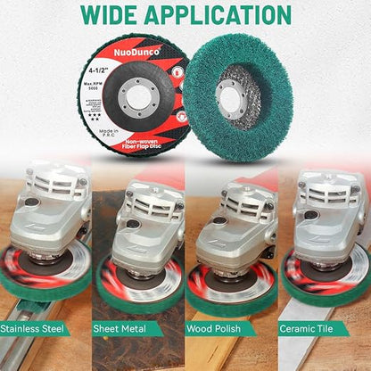 10Pcs 180 Grit Scour Flap Disc 4 1/2 Inch Angle Grinder Attachment Coarse - Image 3