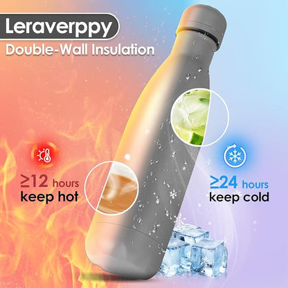 17oz Cola-Bottle Shaped Stainless Steel Leak-proof Water Bottle, Double Wall - Image 3