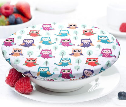 Patelai 10 Pcs Bowl Covers Reusable in 5 Size Stretch Cloth Fabric Elastic Food - Image 3