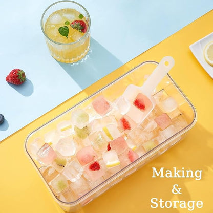 Ice Cube Tray with Lid and Bin, Ice Cube Pop Out Tray, Ice Cube Trays - Image 6