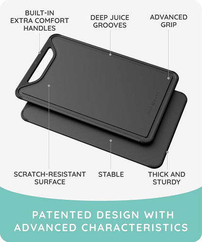 Cutting Boards for Kitchen, Plastic Cutting Board Set of 3, Dishwasher Safe - Image 2