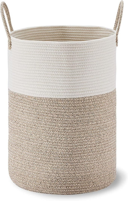 VIPOSCO Large Laundry Hamper, Tall Woven Rope Storage Basket - Image 9