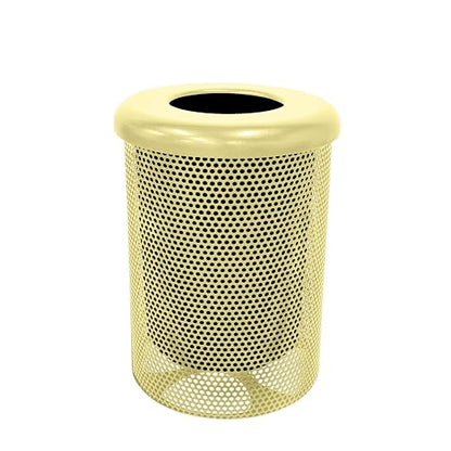 COATEDOUTDOORFURNITURE RFT-P-TXTSAND Heavy Duty Round Trash Receptacle by CoatedOutdoorFurniture