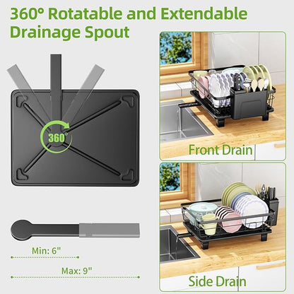 Dish Drying Rack with Drainboard - Image 2