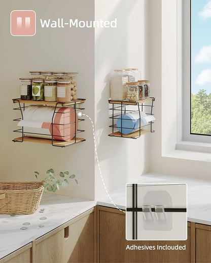 2 Pack Trash Bag Holder/Dispenser, Stackable Storage Laundry Kitchen Organizers - Image 5