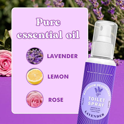 Toilet Spray Travel Size Lavender, Air Freshener Bathroom Spray, 2 Pack - Image 2