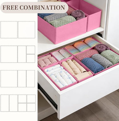 Drawer Organizer Clothes, 16 Pack Dresser Organizer Bins, Foldable Closet - Image 4