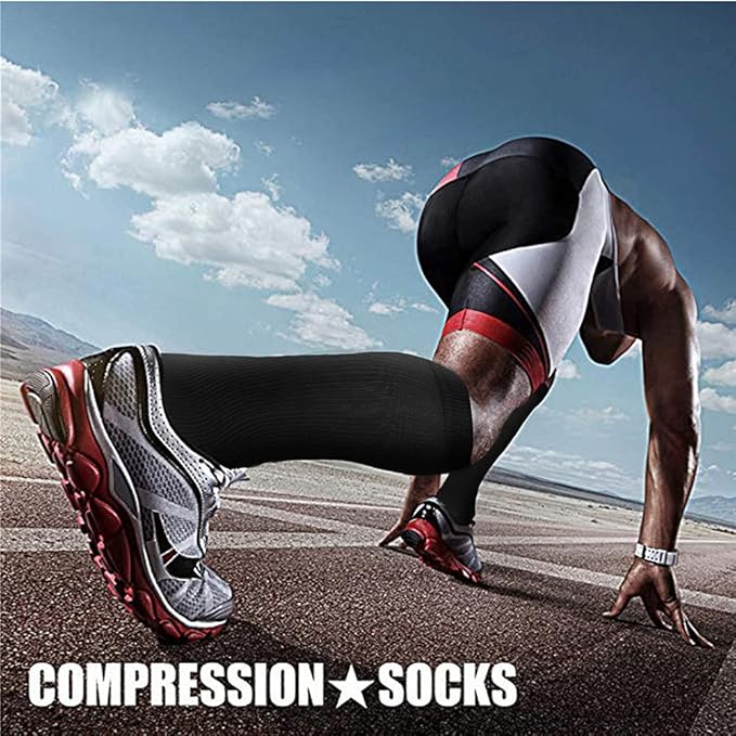 CHARMKING Compression Socks for Women & Men Circulation (3 Pairs) 15-20 mmHg is Best Support for Athletic Running Cycling