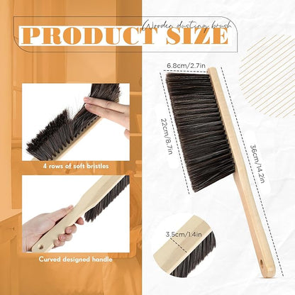 Tioncy 16 Pieces Wooden Dust Brush Bulk Hand Broom Bench Soft Bristle Cleaning - Image 2