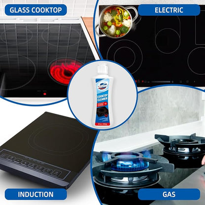 Glass Cooktop Cleaner Kit & Polish - 10 oz Stove Top Cleaner - Image 3