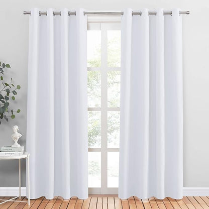 PONY DANCE Pure White Curtain 80 inches Long by PONYDANCE