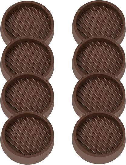 2X2 Round Rubber Caster Cups, Non Slip Furniture Pads, Anti-Slip Gripper by VOCOMO