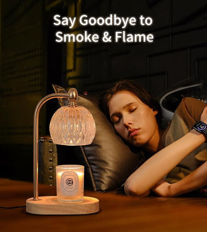 Candle Warmer Lamp with Timer and Dimmer, Flameless Electric Wax Melt Warmer - Image 7