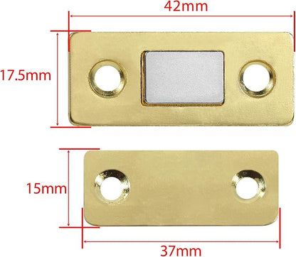 Cabinet Magnetic Catch, 6 Pack Gold Ultra Thin Magnetic Cabinet Door Catch - Image 2