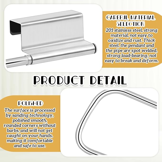 Yaocom 12.4 Inches Cabinet Door Paper Towel Holder Camper Under Sink No - Image 4