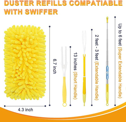 KeFanta Reusable Duster Refill for Swiffer, 360° Heavy Duty Duster Refills 8Pcs - Image 3