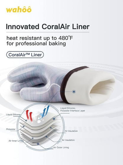 Wahoo Liquid Silicone Smoker Oven Gloves, Food-Contact Grade, Heat Resistant - Image 3